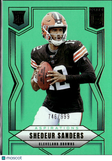 Shedeur Sanders 2025 Panini Donruss Elite Aspirations /999 Cleveland Browns