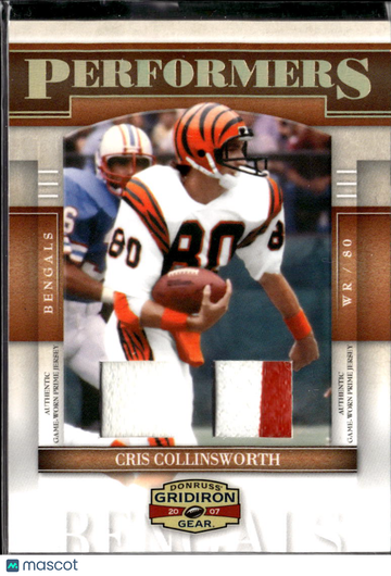 Cris Collinsworth 2007 Donruss Gridiron Gear Performers Game-Worn Prime Jersey /50 Cincinnati Bengals