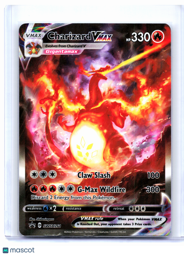 2022 Pokemon—Charizard VMAX #SWSH261 Sword & Shield Promos—Black Star Promo Holo [Damaged] [Heavily Played]