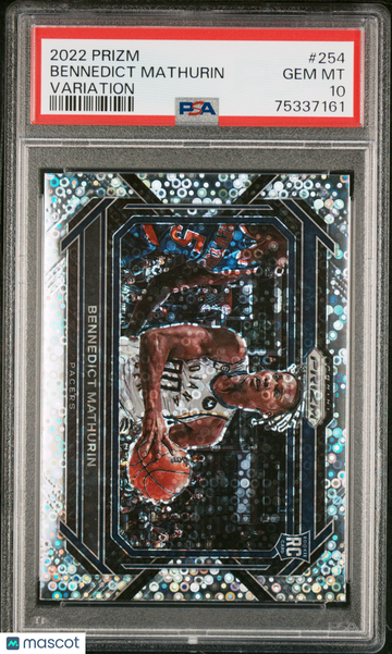 2022 Panini Prizm Bennedict Mathurin #254 Variation PSA 10