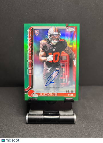 2025 CHROME QUINSHON JUDKINS GREEN REFRACTOR AUTO /99 RC