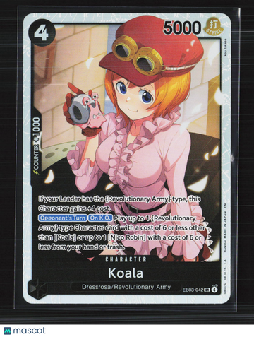 2024 Bandai One Piece Card Game Extra Booster Memorial Collection Koala Revolutionary Army EB03-042 Dressrosa