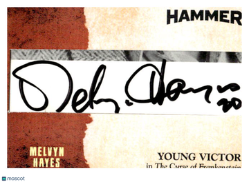 Hammer Melvyn Hayes Cut Autograph Card #DJMH1