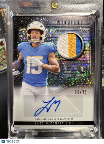 2024 Topps Midnight Football Ladd McConkey #RJA-LMC /35 Jersey Patch RC