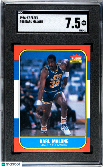 1986 Fleer Karl Malone #68 SGC 7.5