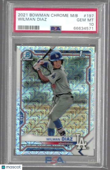 2021 Bowman Chrome Mega Box Wilman Diaz #197 PSA 10