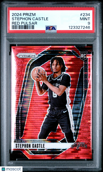 2024 Panini Prizm Stephon Castle #234 Red Pulsar PSA 9
