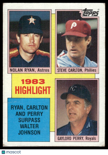 1984 Topps Nolan Ryan / Steve Carlton / Gaylord Perry #4