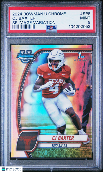 2024 Bowman University Chrome Sp Image Variations Cj Baxter #SP8 PSA 9