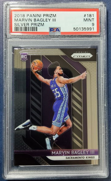 Marvin bagley 2018 panini prizm rookie psa 9 mint