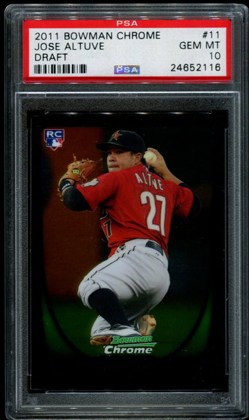 2011 Bowman Chrome Draft #11 Jose Altuve PSA 10 