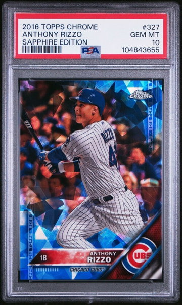 2016 Topps Chrome Sapphire Edition /250 Anthony Rizzo #327 PSA 10 Gem Mint