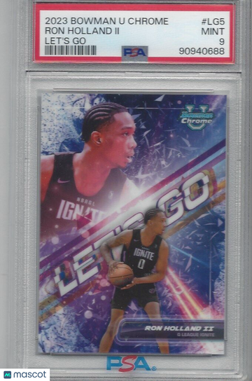 2023 Bowman University Chrome Let's Go Ron Holland II #LG5 PSA 9