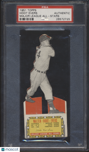1951 Topps Major League All-Stars Hoot Evers Major League All Stars PSA A