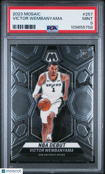 2023 Panini Mosaic Victor Wembanyama #257 PSA 9