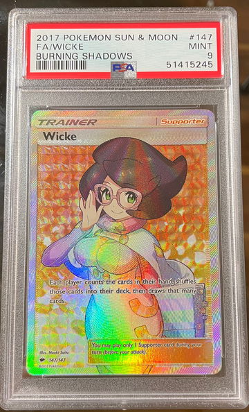 2017 Pokémon Burning Shadows Wicke PSA 9
