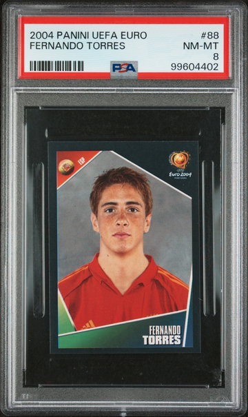 2004 Panini UEFA Euro Fernando Torres #88 PSA 8