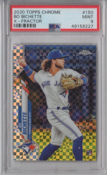 2020 Topps Chrome Bo Bichette X-Fractor PSA 9