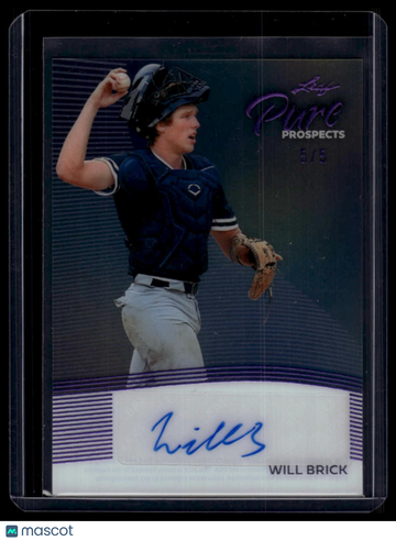 2026 Leaf Metal Draft Will Brick #PP-WB1 Pure Prospects Purple SN AU