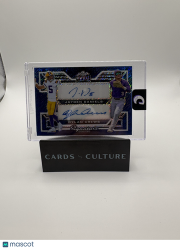 2023 2024 Leaf Metal Signature Series Dylan Crews Jayden Daniels #DS-18 Blue Shimmer /1