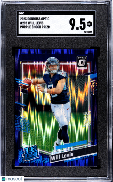 2023 Donruss Optic Will Levis #298 Purple Shock Prizm Rookie SGC 9.5