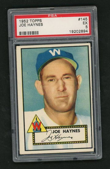 1952 Topps 145 Joe Haynes PSA 5 EX