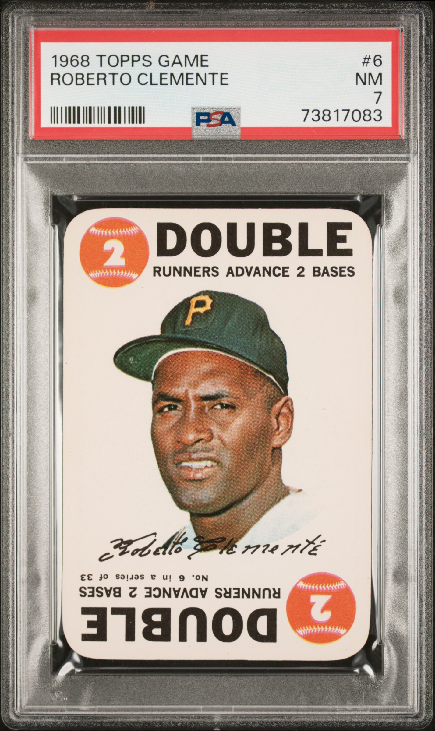 Roberto Clemente 1968 Topps Game  #6 PSA 7