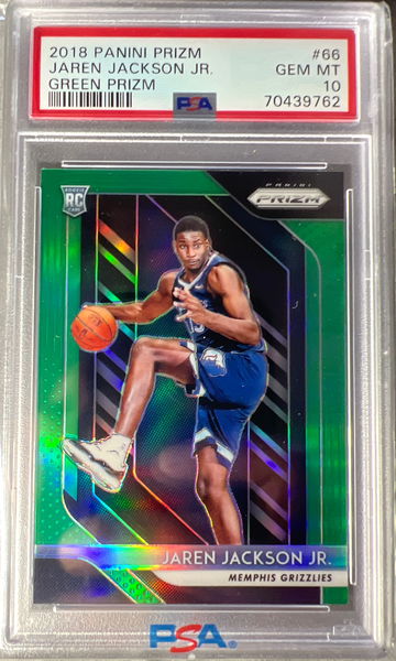 2018 Prizm Jaren Jackson Jr. Green Prizm PSA 10 #66 RC Rookie Card