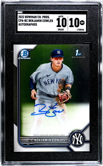 2022 Bowman Chrome Benjamin Cowles 1st Auto CPA-BC