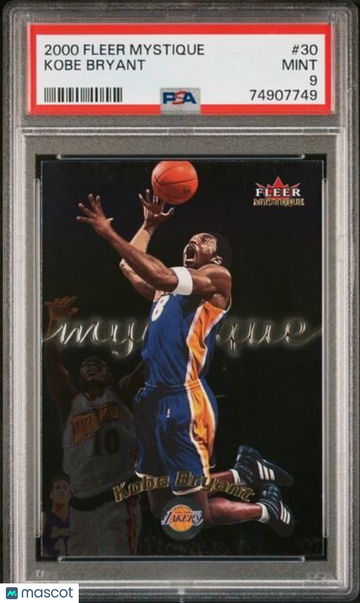 Graded 2000 Fleer Mystique Kobe Bryant Lakers #30 Insert PSA 9 Basketball Card
