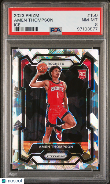 2023 Panini Prizm Amen Thompson #150 Ice PSA 8