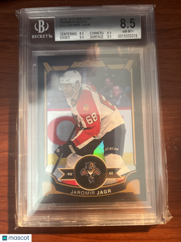2015-16 O-Pee-Chee Rainbow Black Jaromir Jagr #12 /100 BGS 8.5