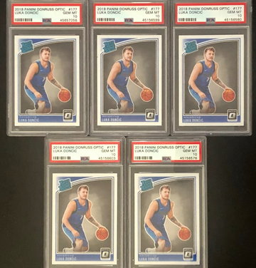 FIVE (5) 2019 Luka Optic PSA 10s