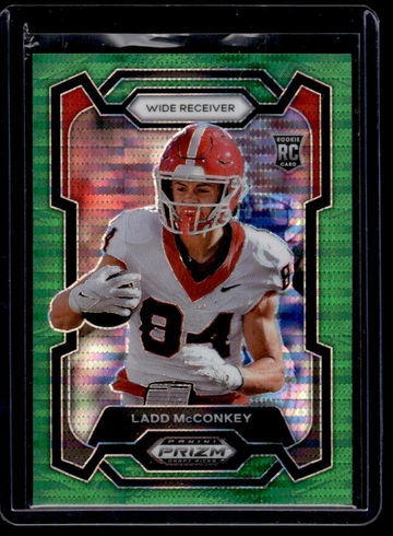 2024 Panini Prizm Draft Picks Green Pulsar Ladd McConkey #180 RC /25