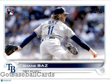2022 Topps Factory Sets Shane Baz #421 Rookie Tampa Bay Rays