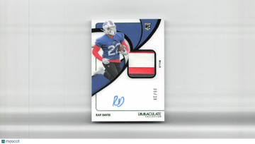 2024 Panini Immaculate Collection Ray Davis #137 Emerald /18 SN MEM AU 3COLORPATCH