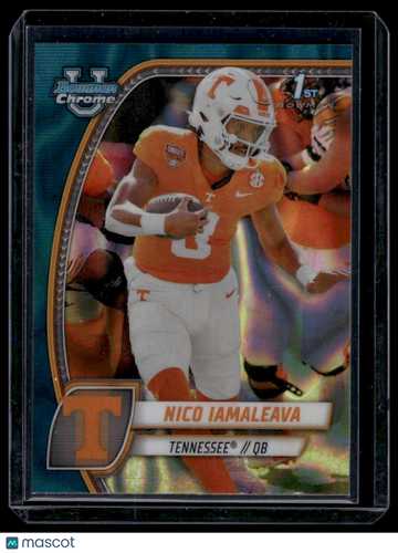 2024 Bowman University Chrome Nico Iamaleava #139 Pink Lava Refractor