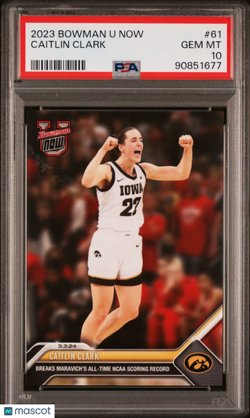 2023 Bowman U Now Caitlin Clark #61 Rookie PSA 10