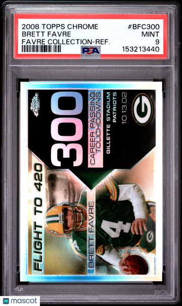 2008 Topps Chrome Brett Favre Collection Brett Favre #BFC300 Refractor /199 PSA 9