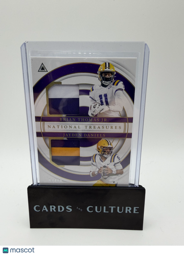 2024 Panini National Treasures Collegiate Jayden Daniels Brian Thomas Jr. #NO-TDM-LSU /10 Patch