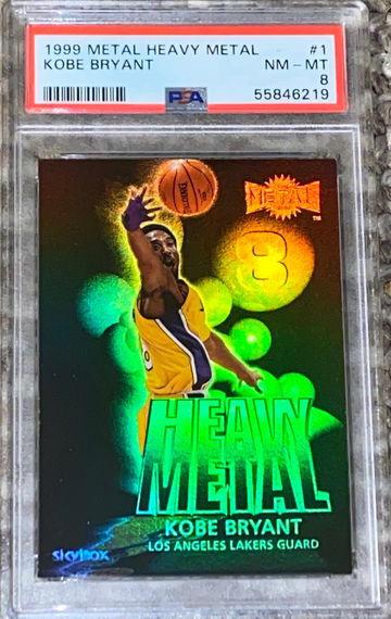 1999 SKYBOX METAL HEAVY METAL KOBE BRYANT PSA 8
