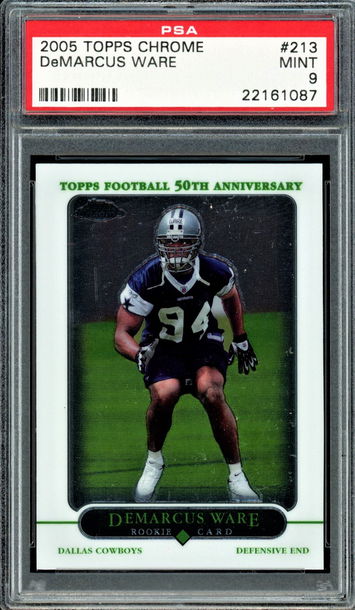 2005 Topps Chrome #213   DeMarcus Ware   RC    PSA 9    HOF Finalist