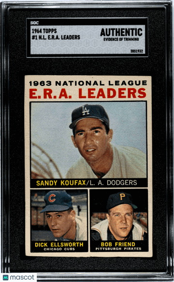 1964 Topps N. L. E. R. A. Leaders #1 SGC A