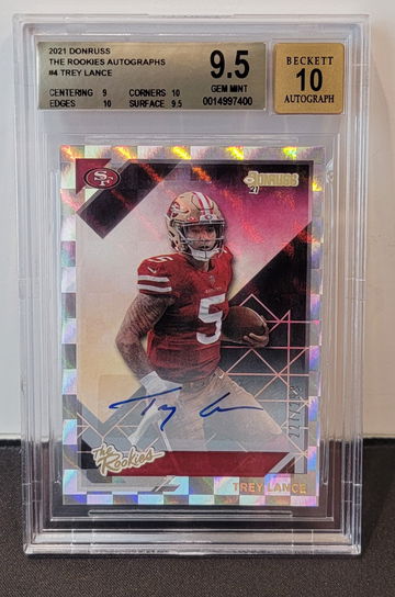 2021 Donruss Trey Lance The Rookies Auto /299 - BGS 9.5/Auto 10 (POP 5)