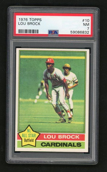 1976 Topps Lou Brock #10 PSA 7