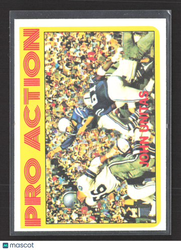 1972 Topps Pro Action John Unitas #251