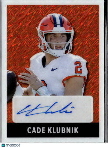 Cade Klubnik 2024 Leaf Metal 1948 Auto Red Mojo Clemson Tigers