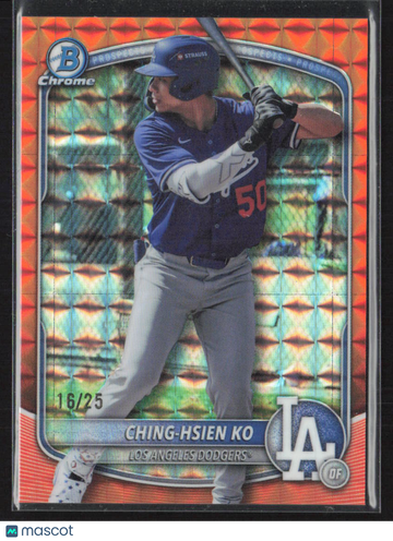 2025 Bowman Chrome Ching-Hsien Ko #BDC-165 Orange Mojo Refractor /25