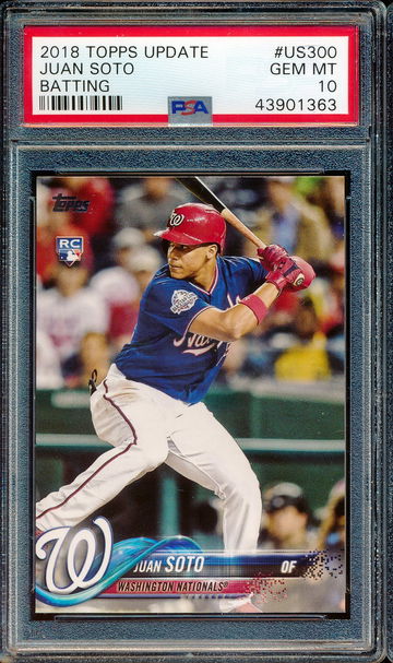 2018 Topps Update #US300 Juan Soto Batting RC Rookie PSA 10 1363