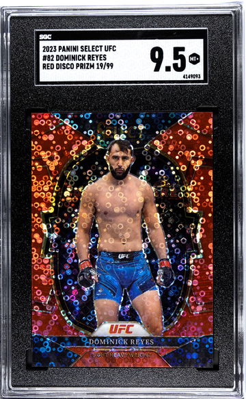 2023 Panini Select Red Disco Prizm Dominick Reyes #82 /99 SGC 9.5